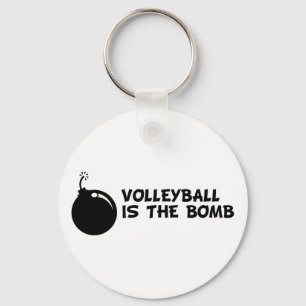 Volleyball is the Bomb Key Ring