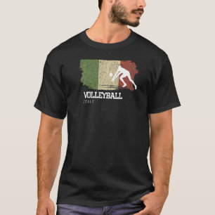 Volleyball Italy Flag Team Indoor Beach Player T-Shirt