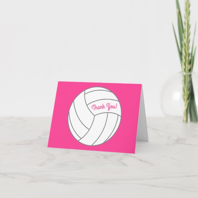 Volleyball Kids Birthday Party Sports Card (Front)