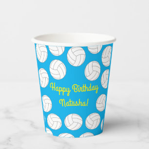 Volleyball Kids Birthday Party Sports Paper Cups