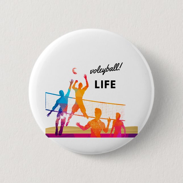 Volleyball Laife 6 Cm Round Badge (Front)