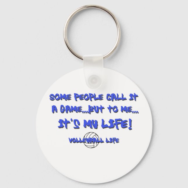 Volleyball Life Key Ring (Front)