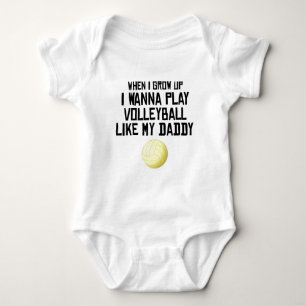 Volleyball Like My Daddy Baby Bodysuit