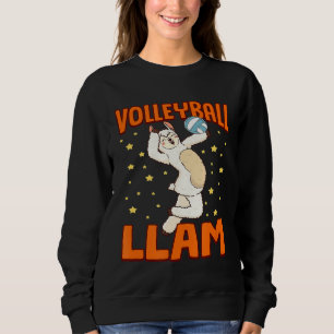 Volleyball Llama Alpaca Humour Sweatshirt