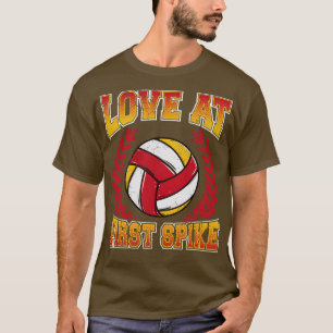 Volleyball Love At First Spike Player Coach Team T T-Shirt