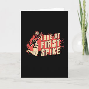 Volleyball Love At First Strike Volleyball Player Card