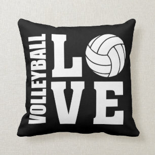 Volleyball Love Black Cushion