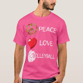 Volleyball Love Peace Volleyball Player Beach Voll T-Shirt