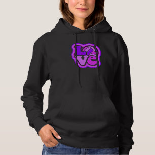 Volleyball Love Purple & Pink for Teens & Women Hoodie
