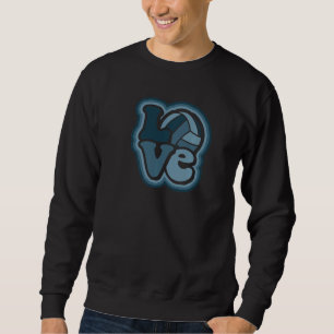 Volleyball Love Shades of Blue for Teens & Women P Sweatshirt