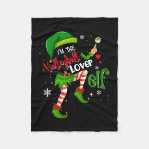 Volleyball Lover Elf Matching Family Group Xmas Pa Fleece Blanket