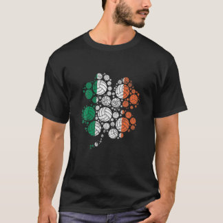 Volleyball Lover St. Patricks Day Irish Fun Shamro T-Shirt