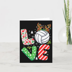 Volleyball Lovers Boys Girls Kids Xmas Christmas V Card