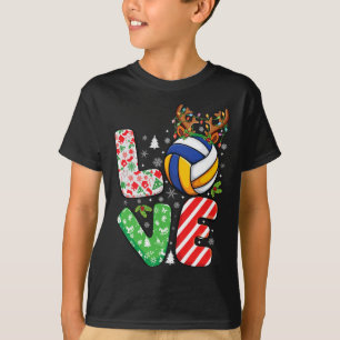 Volleyball Lovers Boys Girls Kids Xmas Christmas V T-Shirt