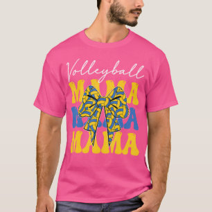 Volleyball Mama Coquette Bow Mother'S Day Volleyba T-Shirt