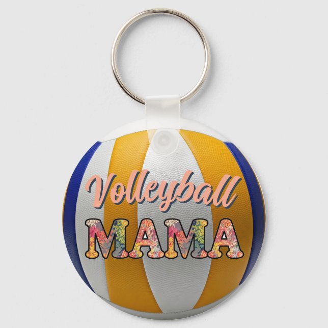 Volleyball Mama Key Ring (Front)