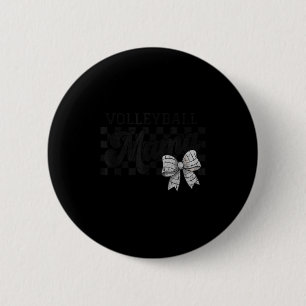 Volleyball Mama Mom Game Day Retro Volleyball Coqu 6 Cm Round Badge