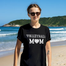 Volleyball Mom Heart-shaped Volleyball T-Shirt