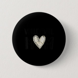 Volleyball Mom Life Game Day Vibes Volleyball Moth 6 Cm Round Badge