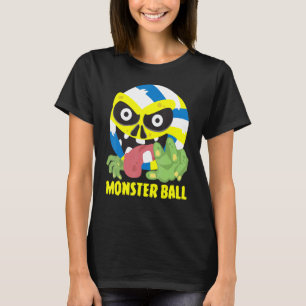 Volleyball Monster Ball Scary Cool Player Hallowee T-Shirt