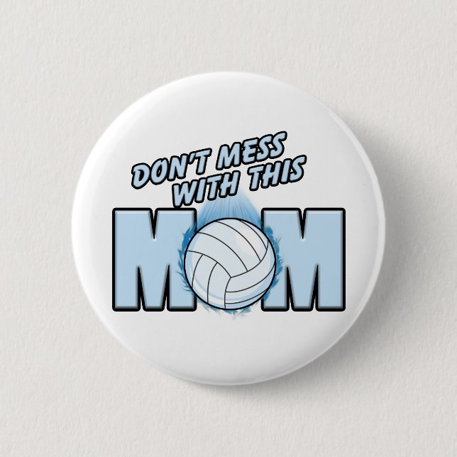 Volleyball Mum 6 Cm Round Badge (Front)