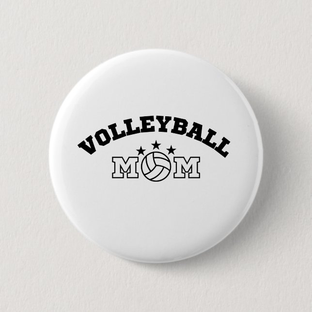 Volleyball Mum 6 Cm Round Badge (Front)