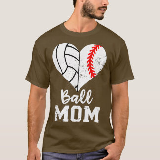Volleyball Mum Baseball Volleyball Mothers Day Fun T-Shirt