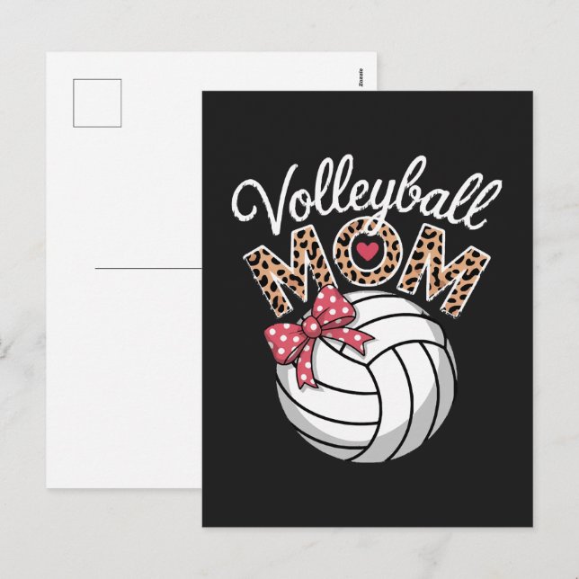 Volleyball Mum Holiday Postcard (Front/Back)