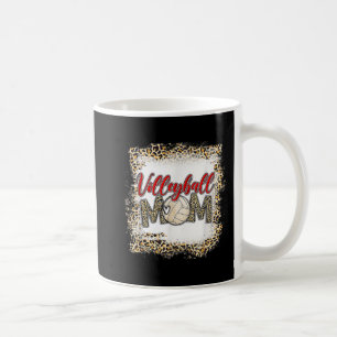Volleyball Mum Leopard Fun Sport Ball Mum Mother's Coffee Mug
