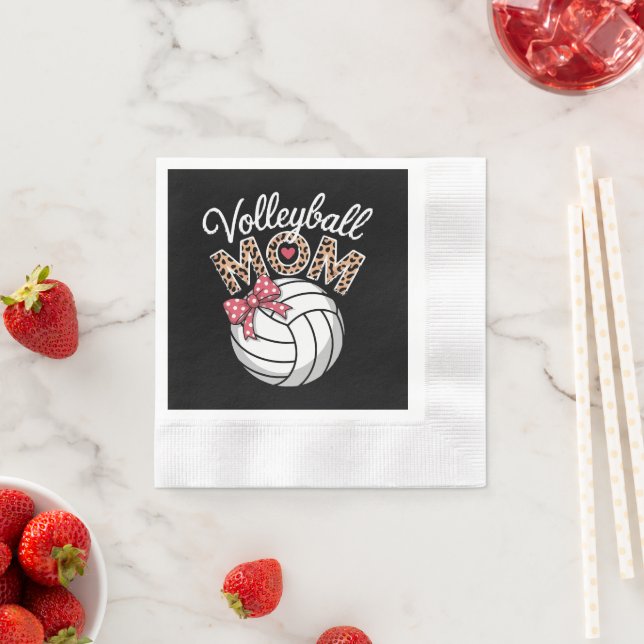 Volleyball Mum Napkin (Insitu)