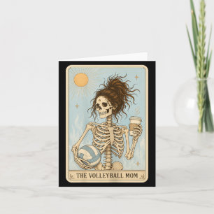 Volleyball Mum Skeleton Funny Halloween Volleyball Card
