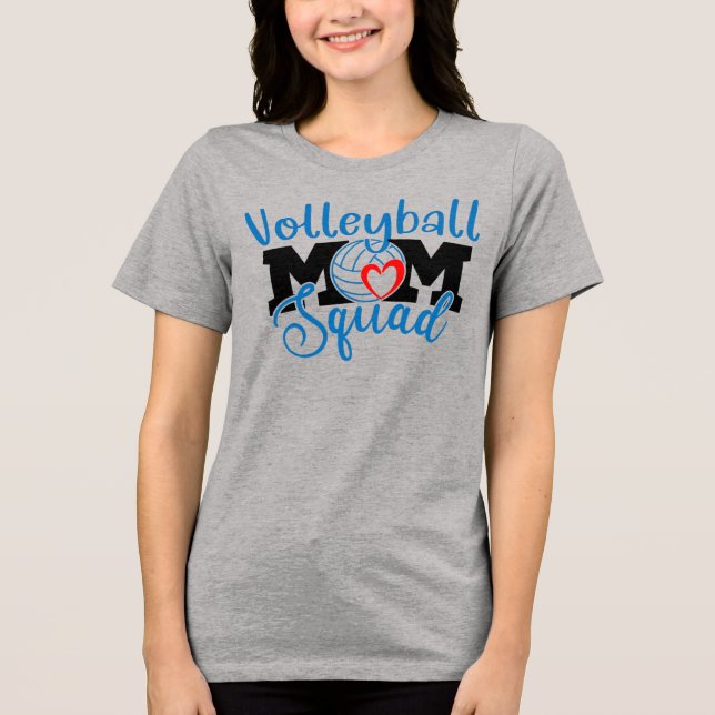 Volleyball Mum Squad Tri-Blend Shirt (Front)