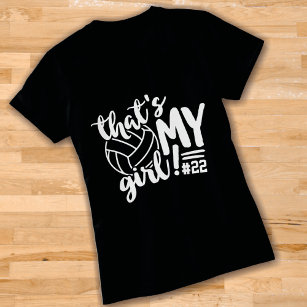 Volleyball Mum That's My Girl Add a Number T-Shirt