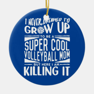 Volleyball Mum Volleyball Lover Mothers Day Ceramic Tree Decoration