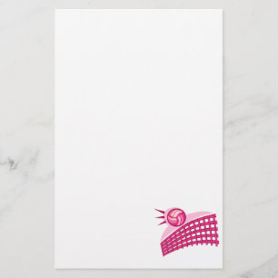 Volleyball & net stationery