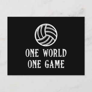 Volleyball One World One Game Volleyball Player Postcard