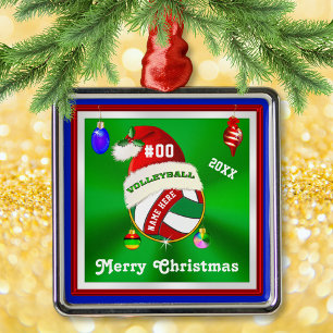Volleyball Ornaments Personalised, Name, Number