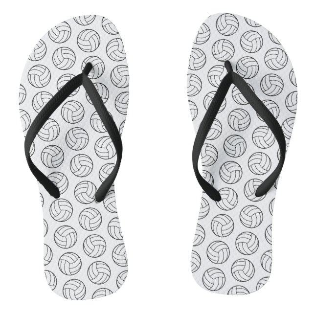 Volleyball Pattern Print CUSTOM BACKGROUND COLOR Jandals (Footbed)