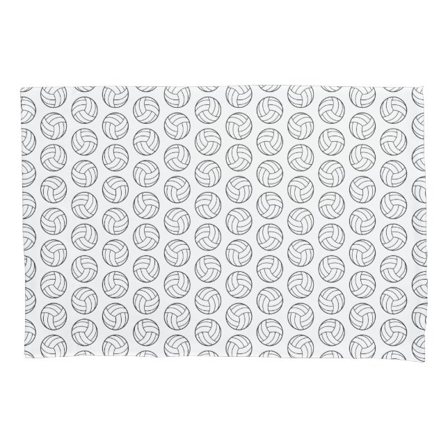 Volleyball Pattern Print CUSTOM BACKGROUND COLOR Pillowcase (Front)