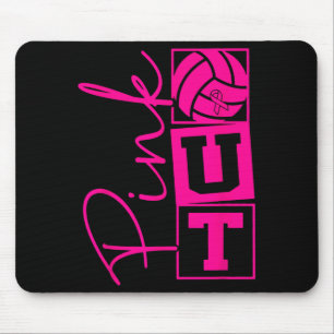 Volleyball Pink Out Breast Cancer Awareness Pink Mouse Pad