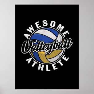 Volleyball Player   Awesome Volleyball Poster