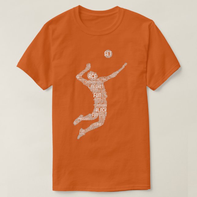 Volleyball Player Boys Youth Men  T-Shirt (Design Front)