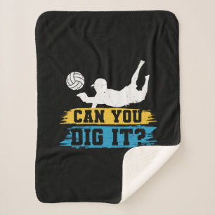 Volleyball Player   Can You Dig It Sherpa Blanket