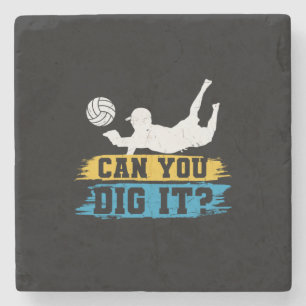 Volleyball Player   Can You Dig It Stone Coaster