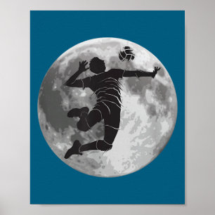 Volleyball Player Coach Fan Volley-ball Child Man Poster