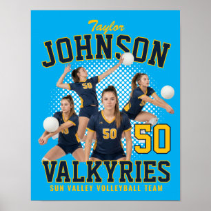 Volleyball Player Custom Photo Bootleg Sports Poster