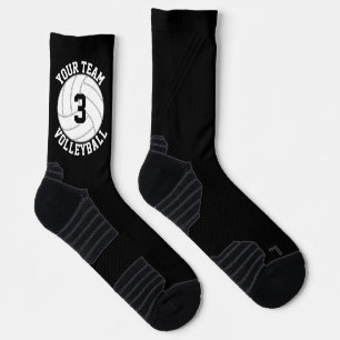 Volleyball Player Custom Team Name & Number Sports Socks