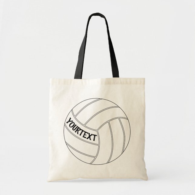 Volleyball Player Custom Text/Team Name Tote Bag (Front)