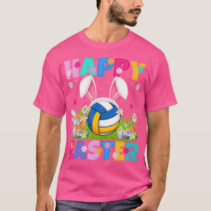 Volleyball Player Easter Egg Hunt Bunny Ear Easter T-Shirt