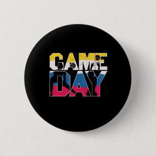 Volleyball Player   Game Day Volleyball 6 Cm Round Badge